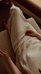 View of someone sitting at the MOLLIE, a boutique hotel in Aspen