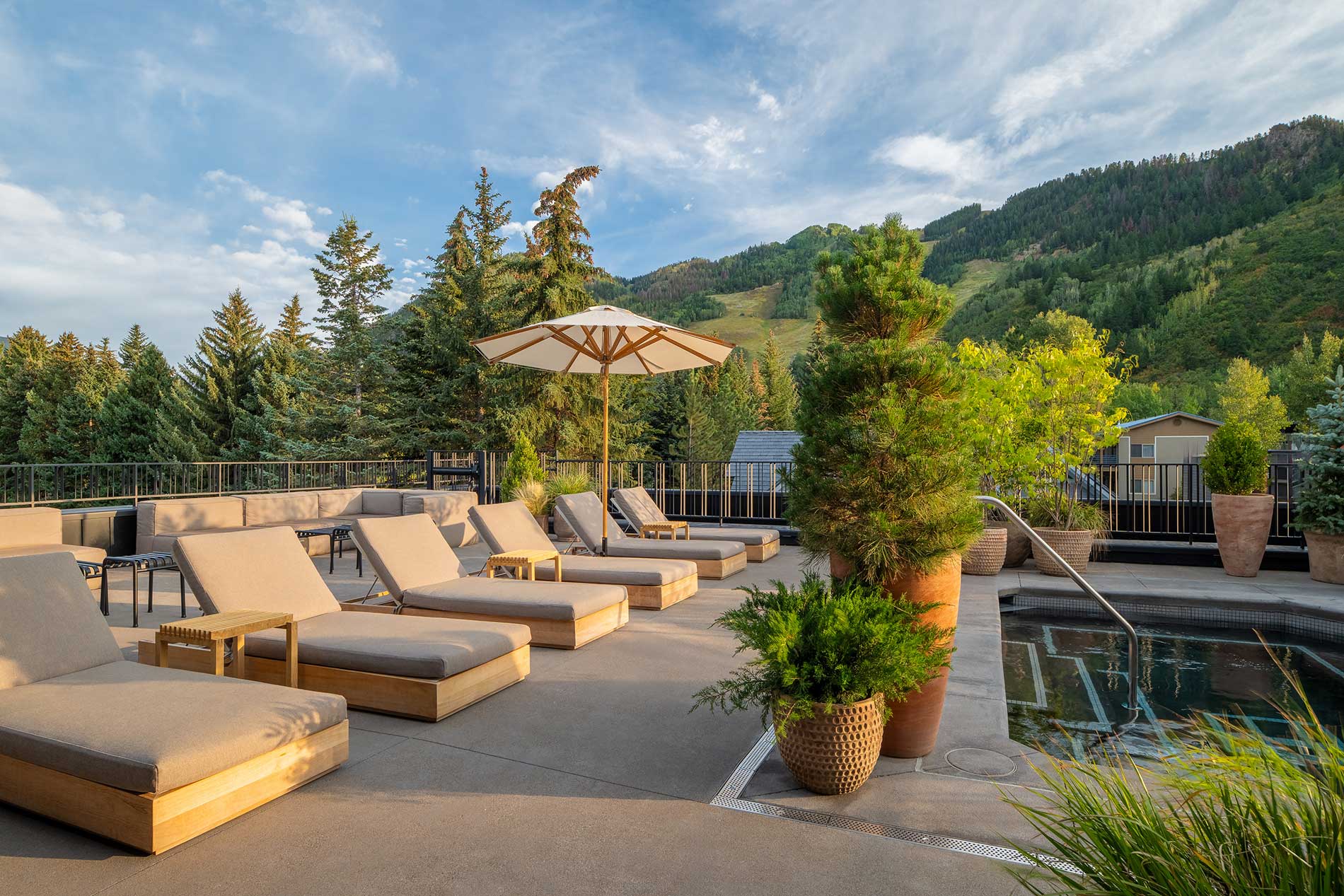 MOLLIE's Roof Terrace and Spa Pool in the summer season