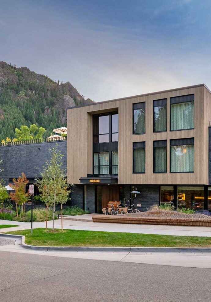 MOLLIE Aspen building exterior in the summer season