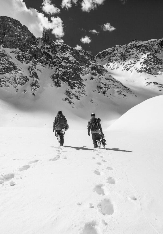 Two people on mountain near the MOLLIE Aspen