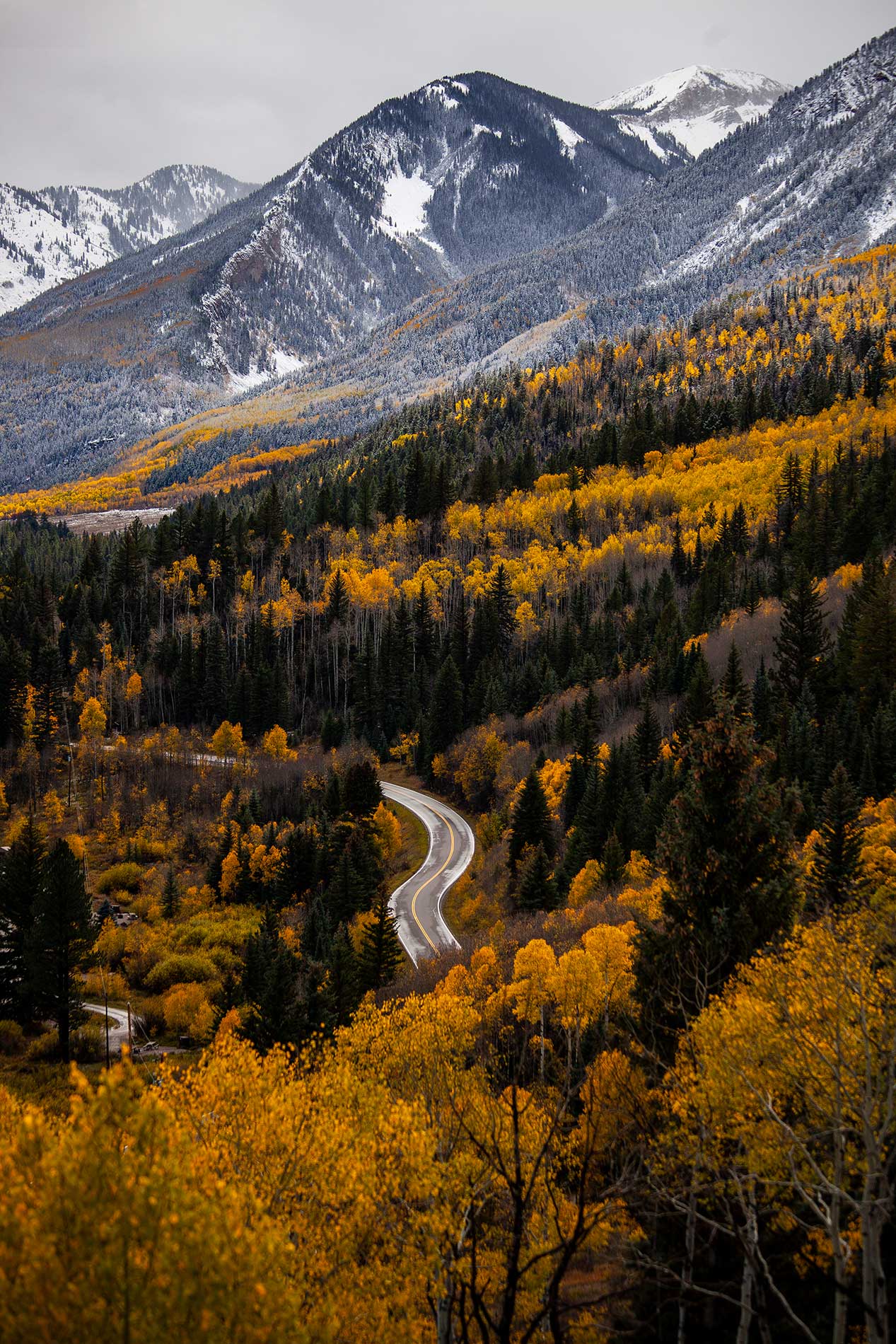 Scenic fall drives in Aspen Colorado