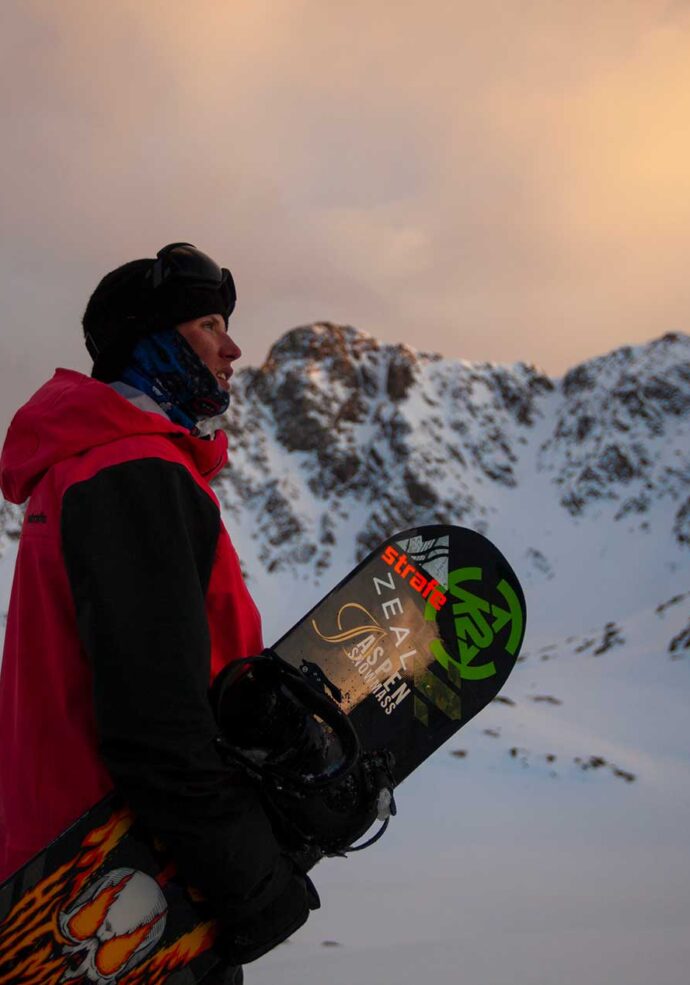 Snowboarder in Aspen