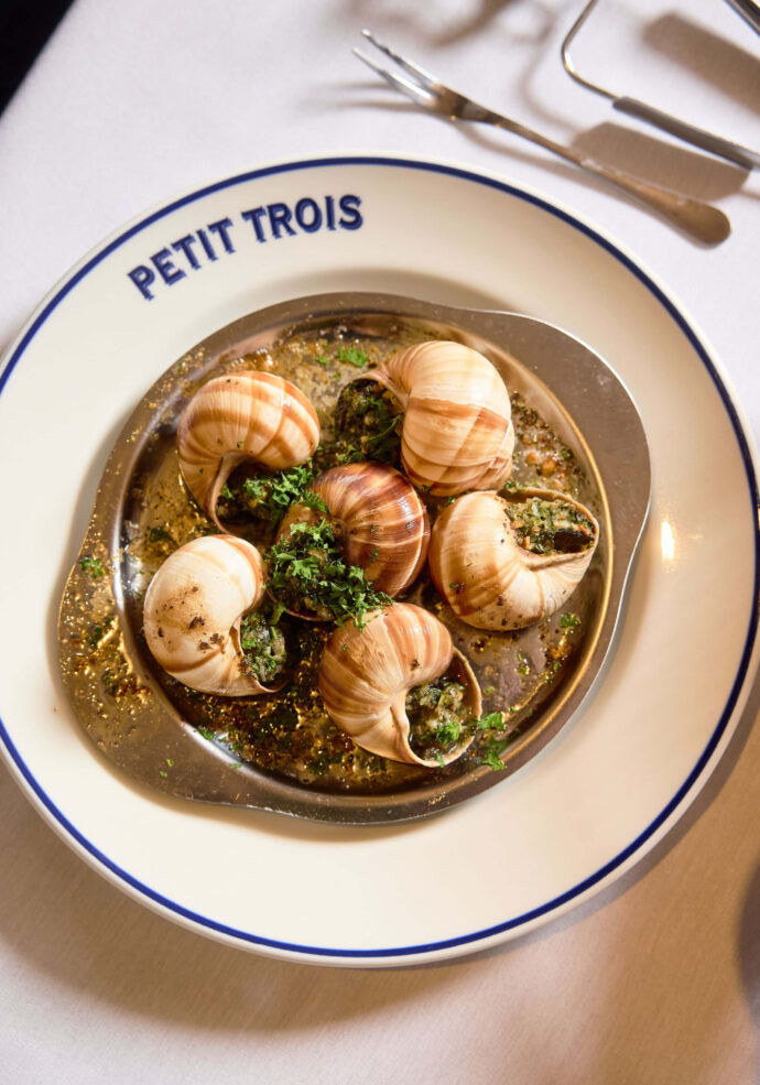 Burgundy Escargots at Petit Trois Aspen