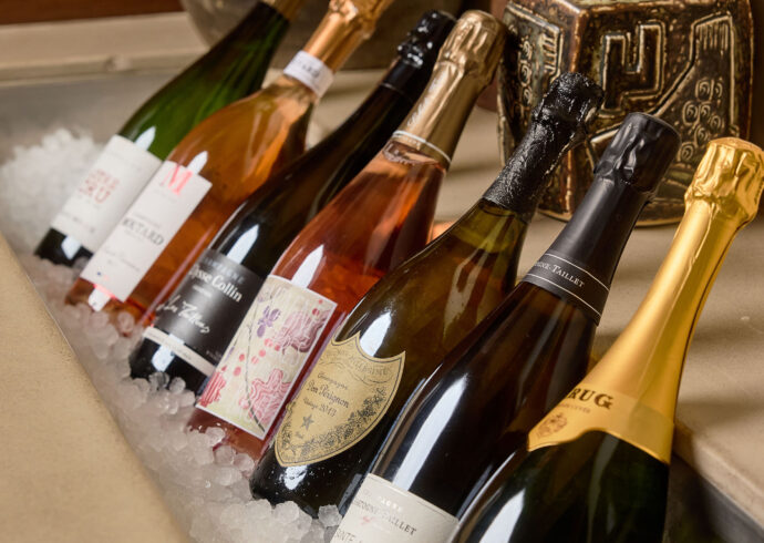 Champagne on ice at the Wine Bar at MOLLIE Aspen