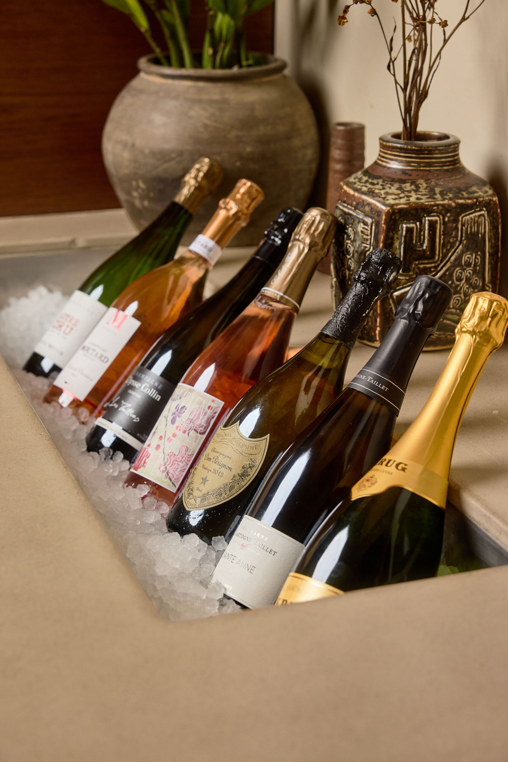 Champagne on ice at the Wine Bar at MOLLIE Aspen