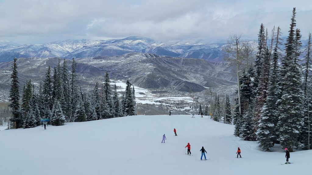 Snowmass Mountain Blue and Green ski runs