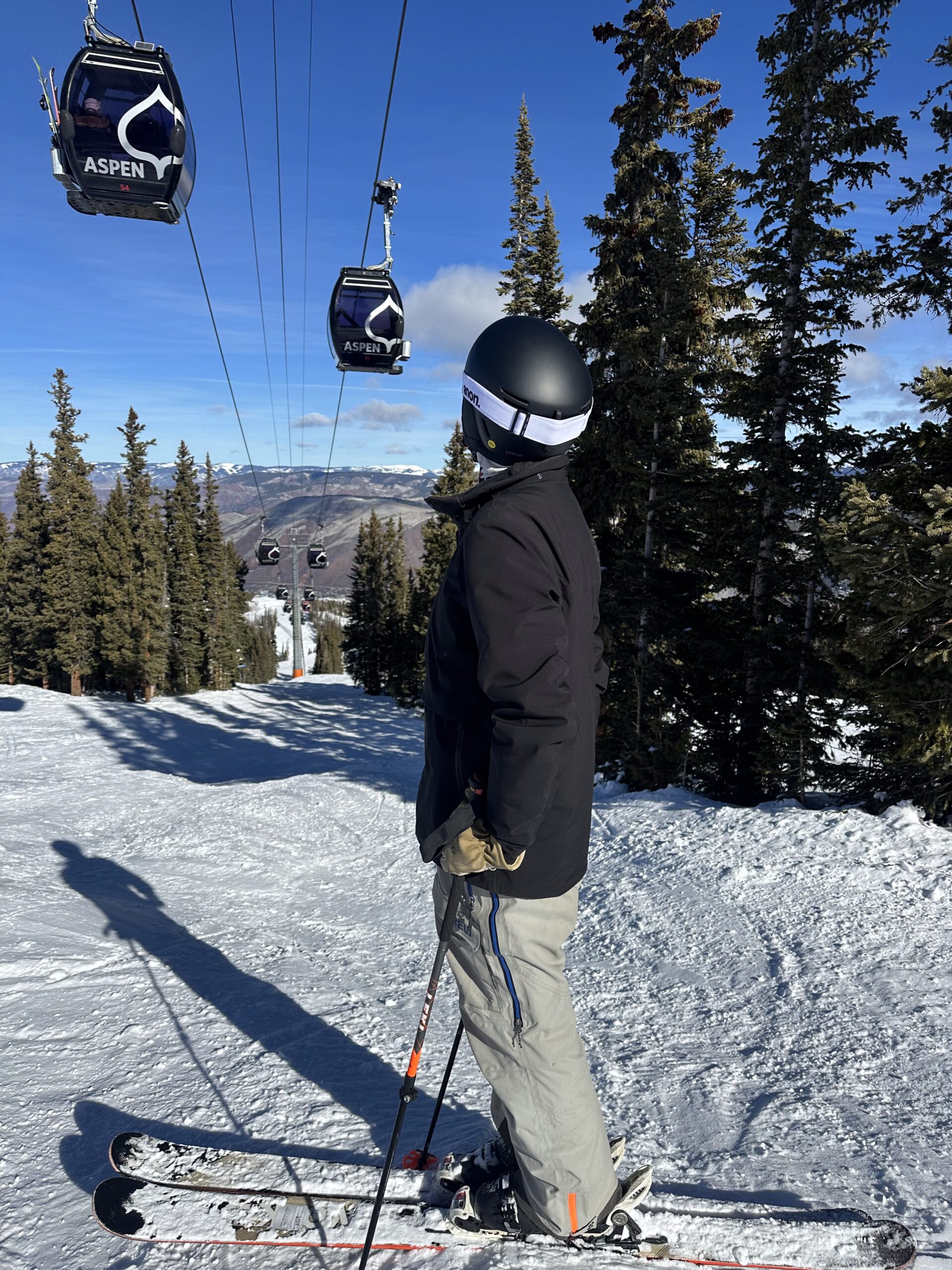 Skier on Ajax Mountain