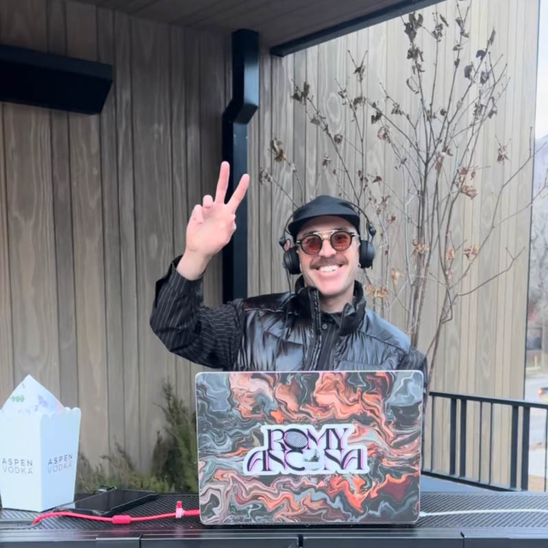 DJ Romy Ancona on the MOLLIE Roof Terrace