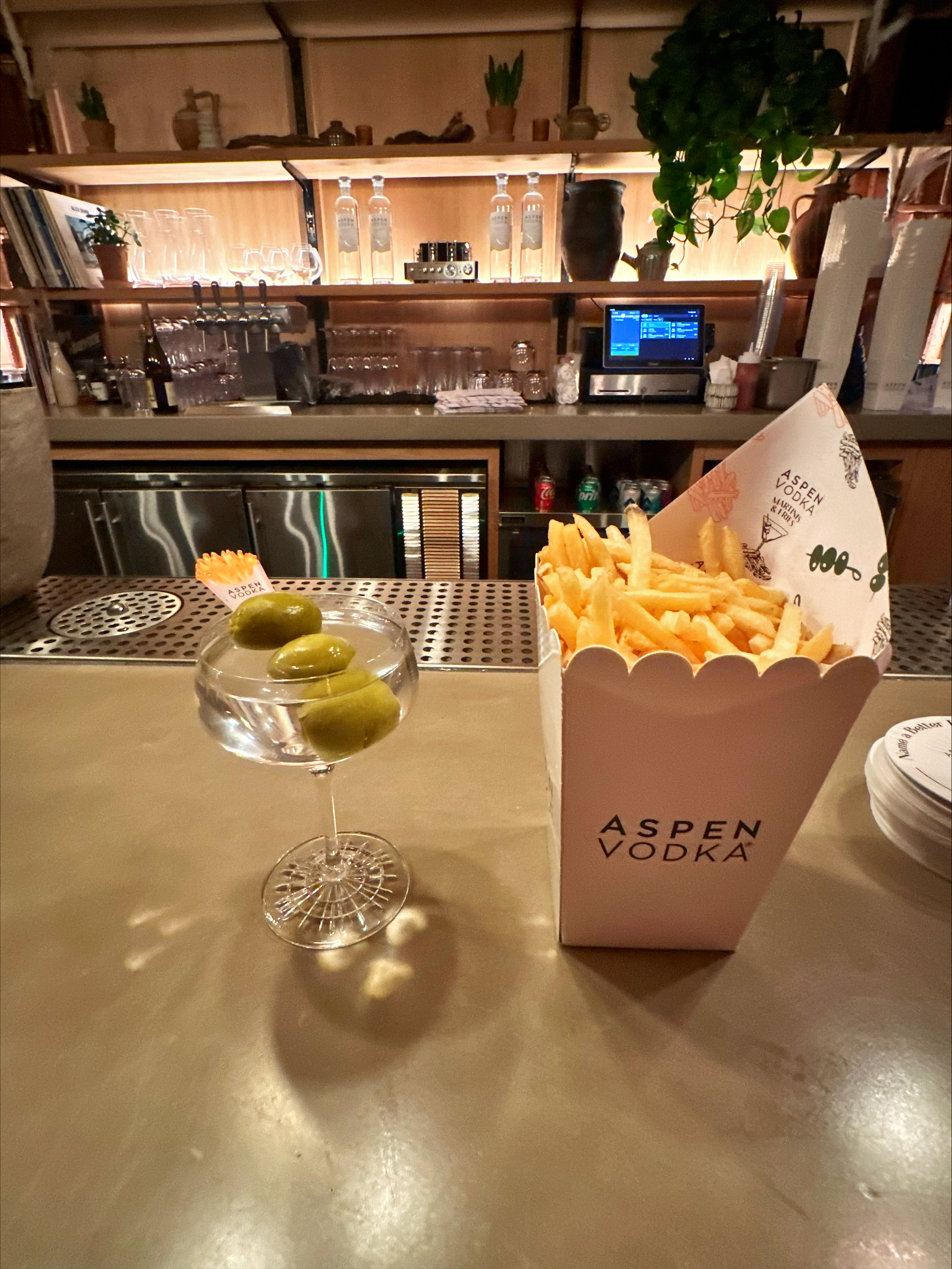 Martinis and Frites in the MOLLIE Roof Terrace Bar