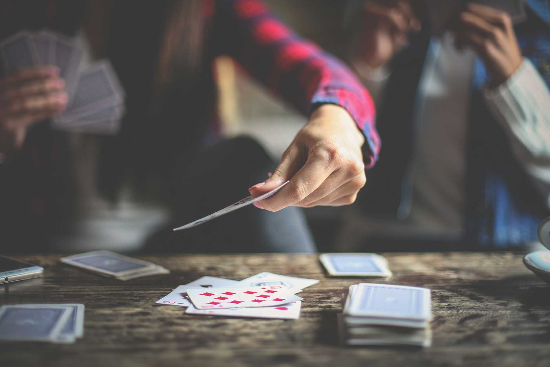 Analog lounge card games at MOLLIE