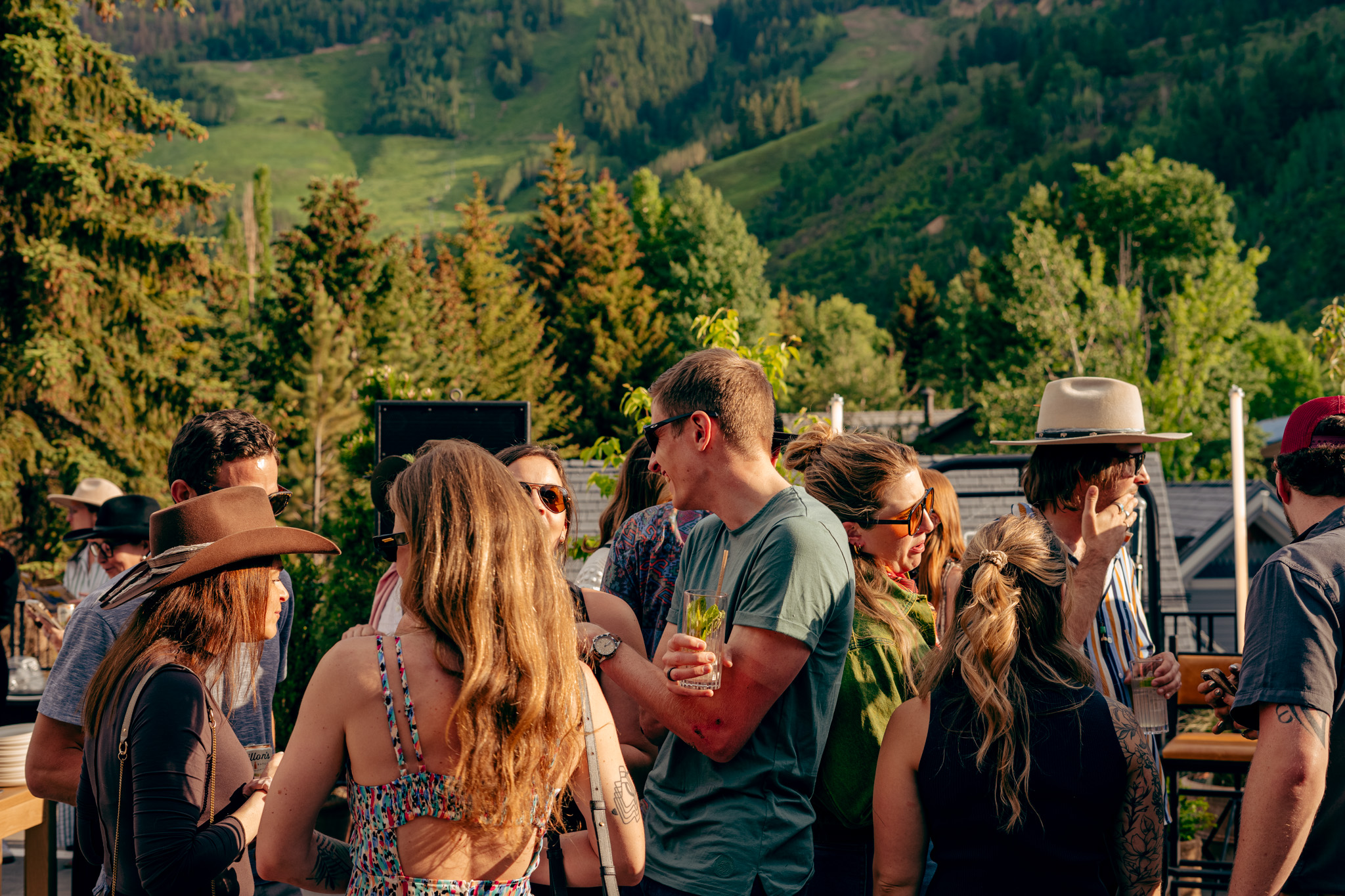 Guests enjoying an event on Roof Terrace at MOLLIE Aspen