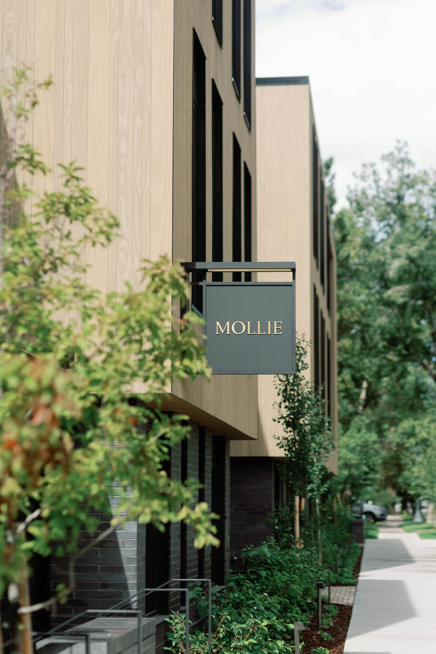 MOLLIE Exterior sign in the summer