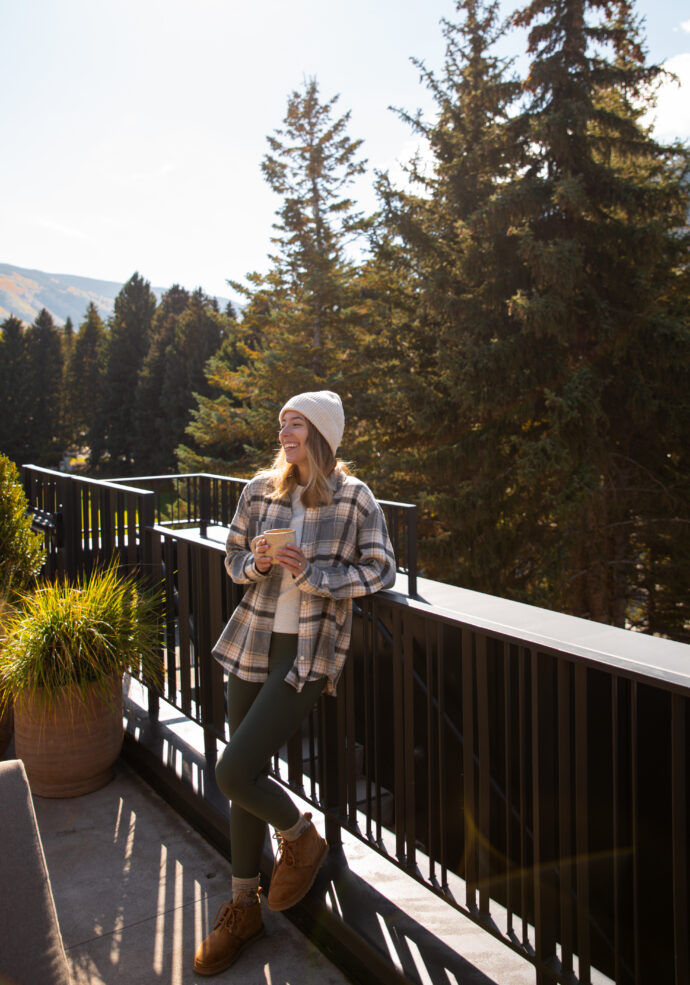 Female guest on the Roof Terrace at MOLLIE Aspen