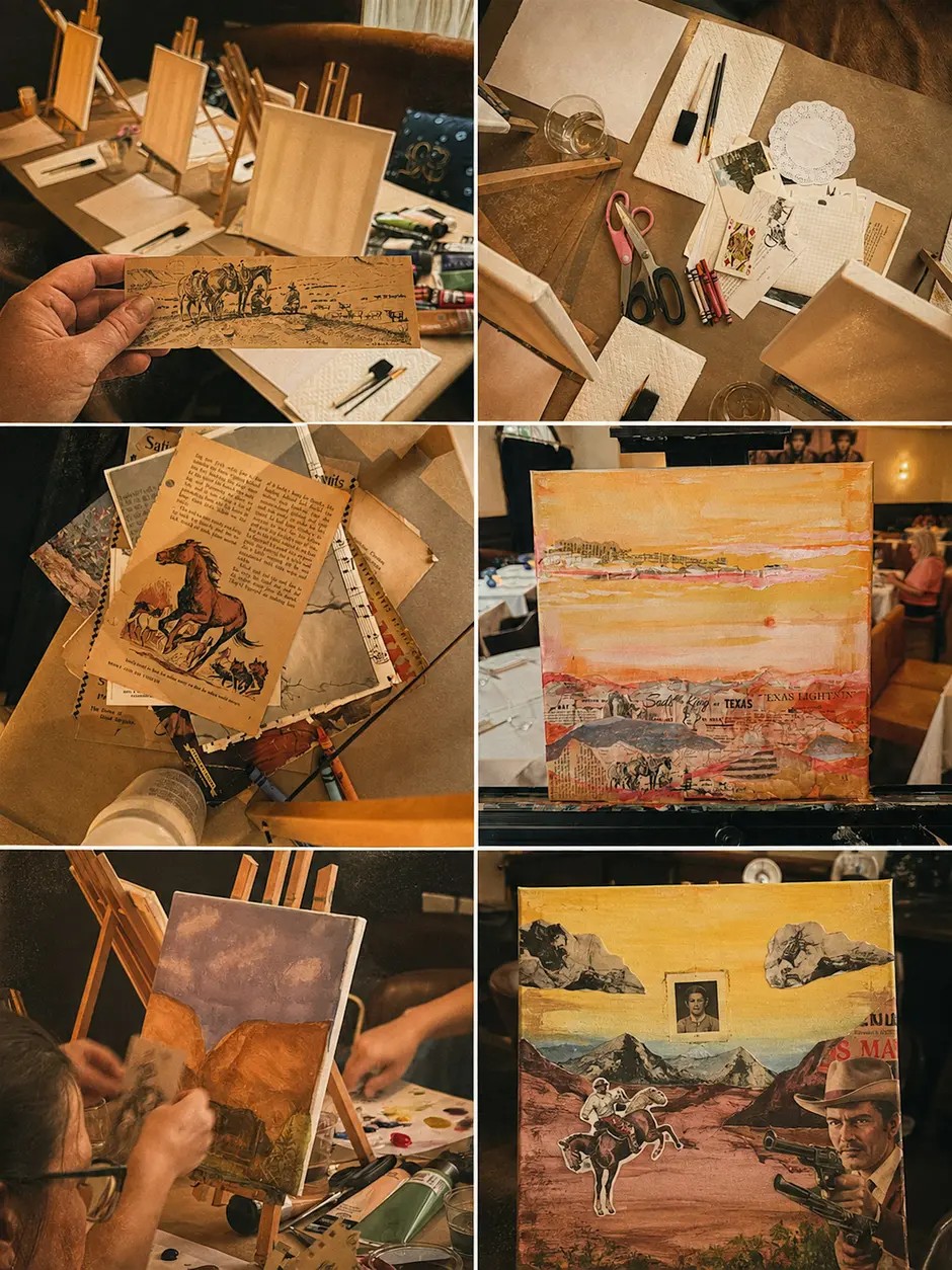 A guided collage session with Kelly Peters